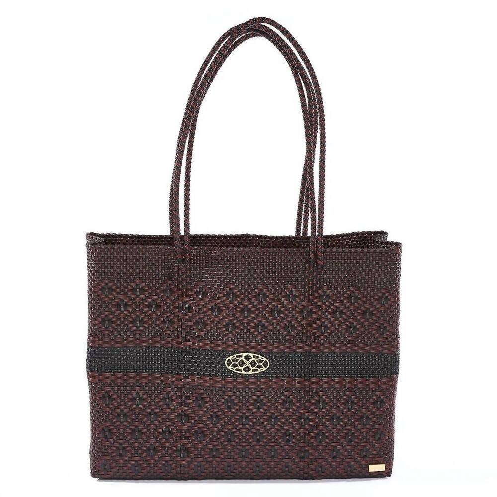 NEW LOLA'S BAG women's medium handmade aztec stripe regular strap tote bag in bu